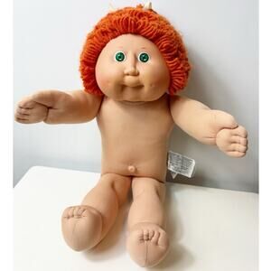 Cabbage Patch Kids Doll 1982 Orange Ponytail Green Eyes Headmold 12